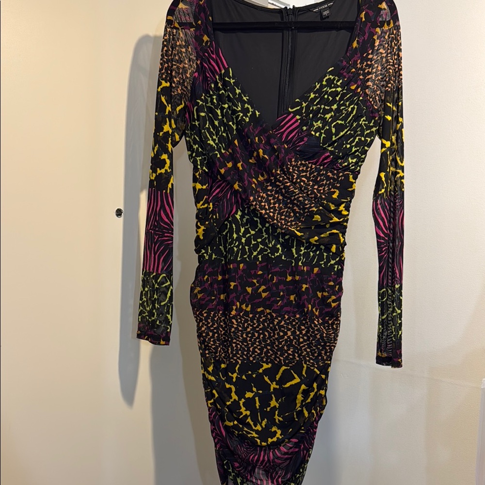 Guess Multicolor Patterned Women's Dress - Picture 3 of 9